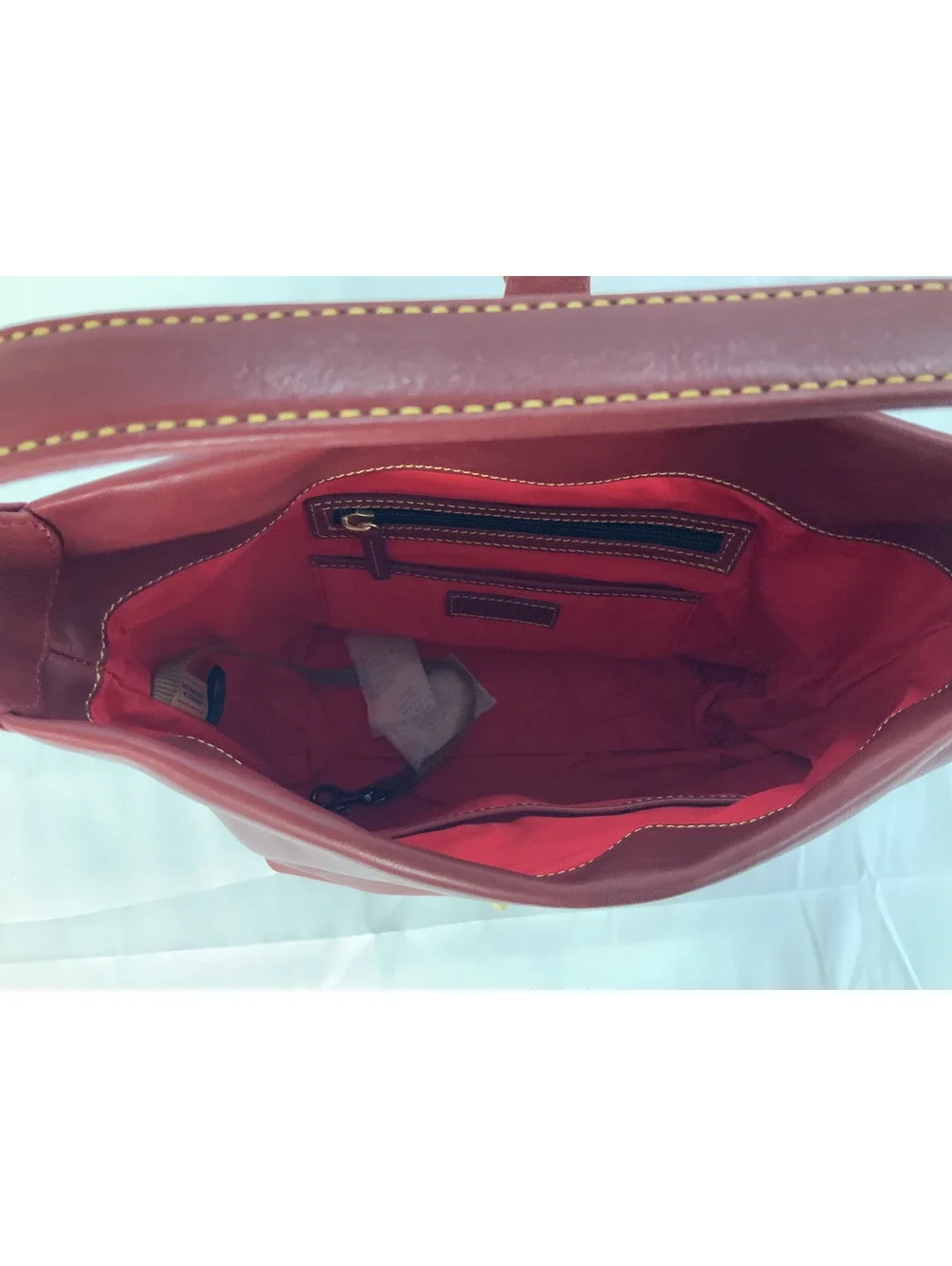 DOONEY AND BOURKE FLORENTINE LEATHER LOGO LOCK HOBO-READ DESCRIPTION